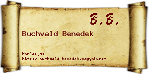 Buchvald Benedek névjegykártya